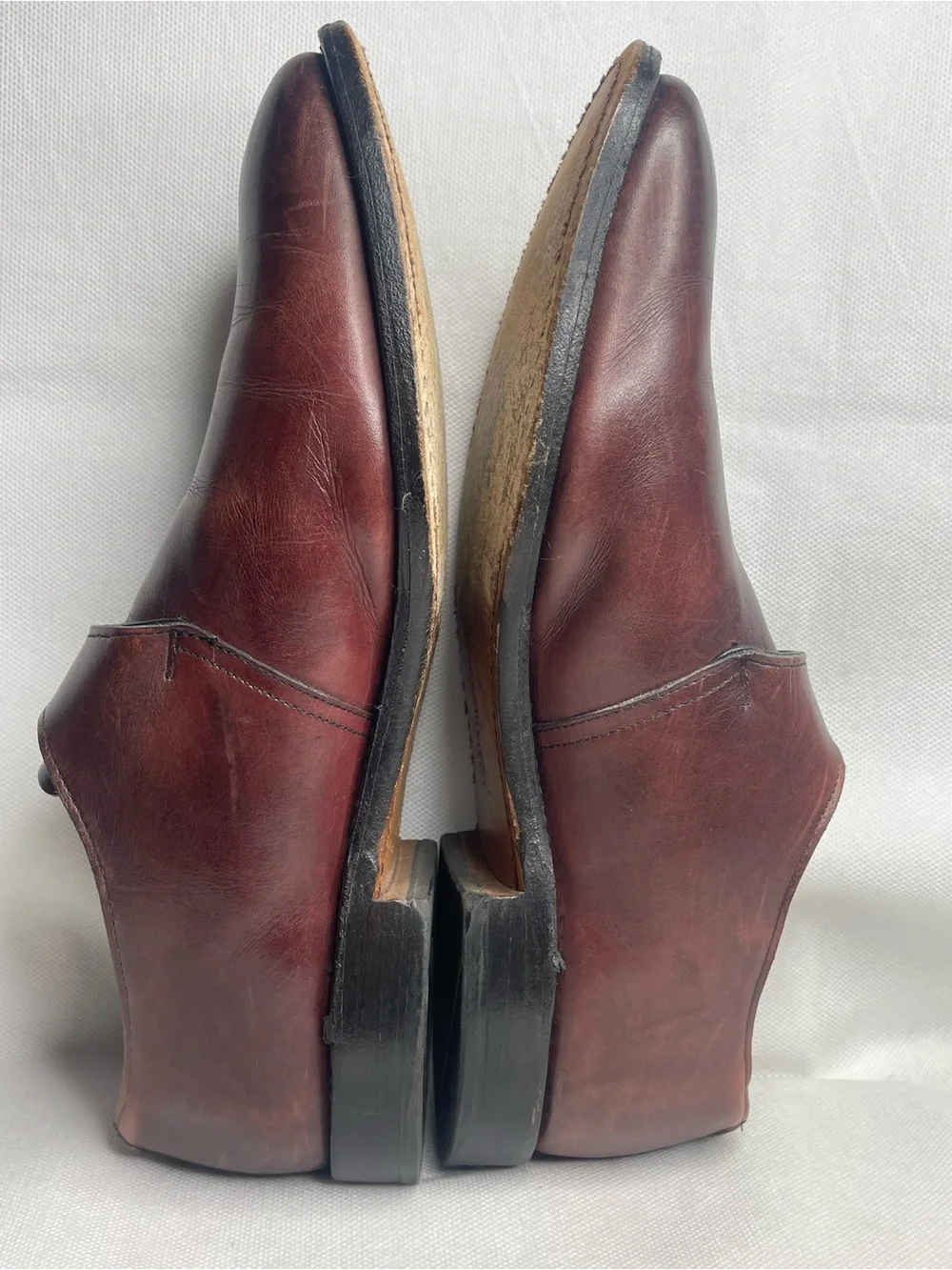 Allen Edmonds Warwick Leather Buckle Oxford Shoes Mens Size US 9.5 D Burgundy